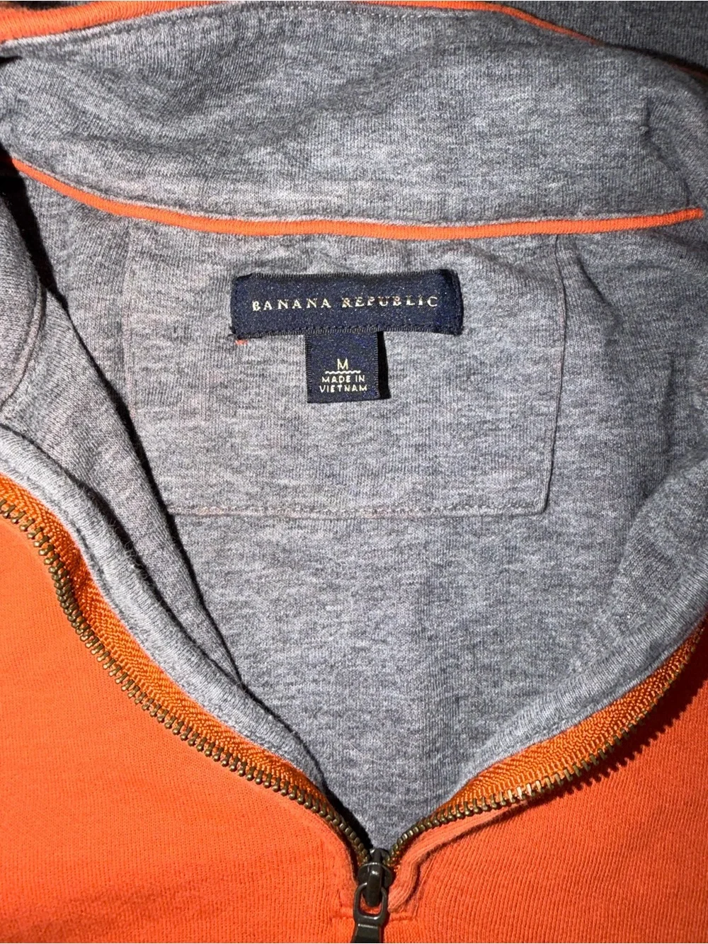 Banana republic Orange Quarter-Zip Men's Sweater Size M